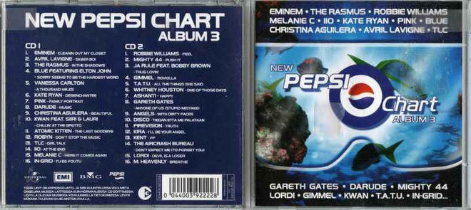 PEPSI CHART ALBUM 3 (2-CD), mm. Eminem, Darude, t.a.t.u