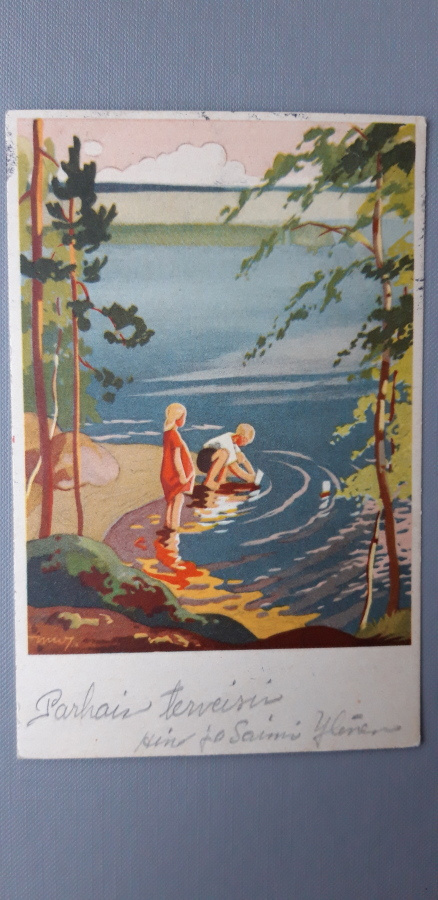 Martta Wendelin lapsi aiheinen kortti 22/10