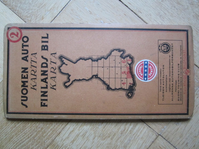 SUOMEN AUTO KARTTA VUODELTA 1930 ALUE 2
