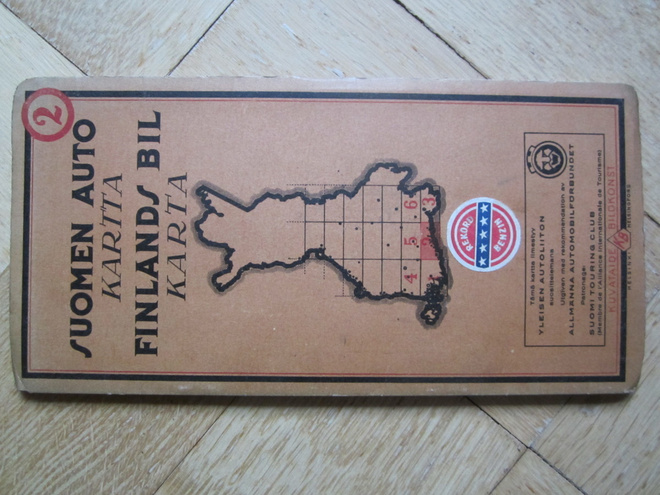 SUOMEN AUTO KARTTA VUODELTA 1930 ALUE 2