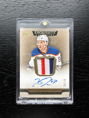 2022-23 Exquisite Endorsements Relics AU Connor McDavid /10