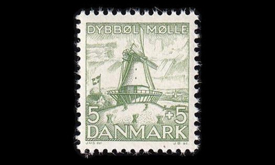 Tanska 234 ** Tuulimylly 5+5 öre (1937)