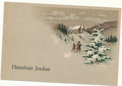 Joulukirkkoon - vanha kortti