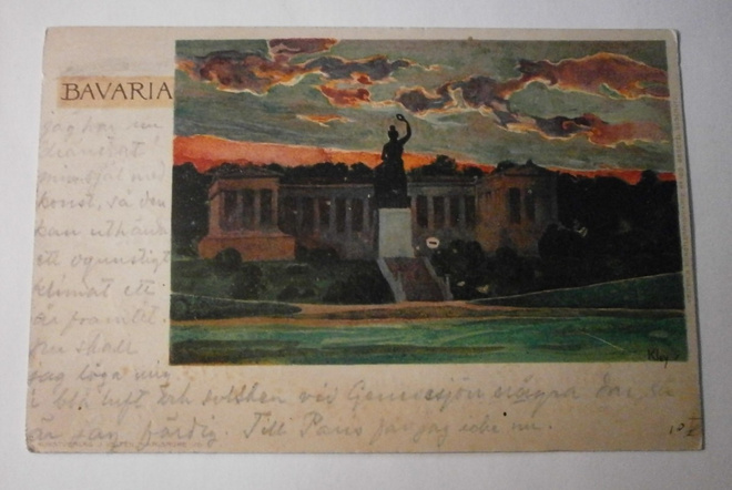Bavaria (Baijeri), vanha väripk, p. 1906 Suomeen