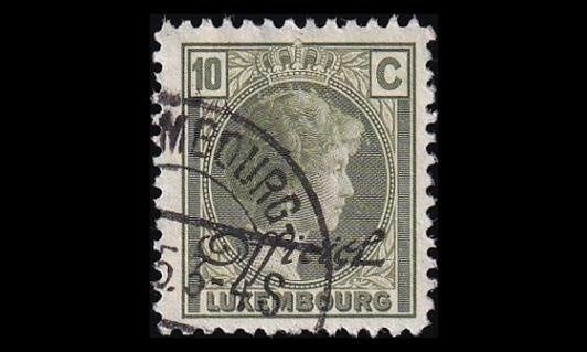 Luxemburg 155 o Virkamerkki 10 C (1928)