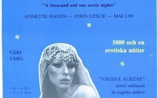 Elokuvajuliste: 1000 ja yksi naimayötä (K-18)
