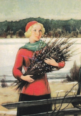 RUDOLF KOIVU - TYTTÖ PAJUNOKSIA SYLISSÄ