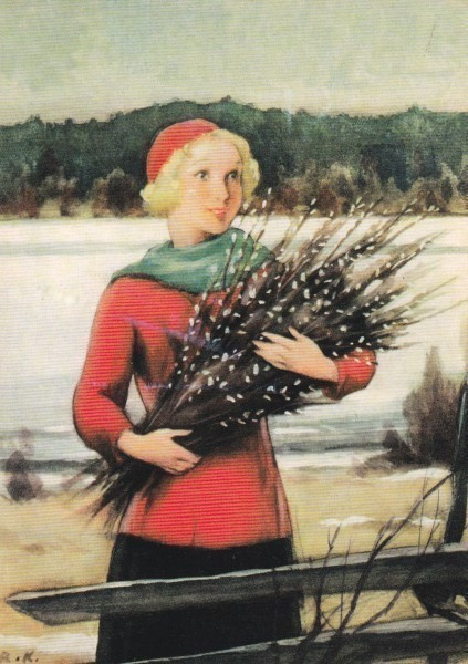 RUDOLF KOIVU - TYTTÖ PAJUNOKSIA SYLISSÄ
