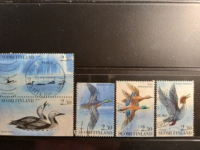 VESILINTUJA sarja 1993 - laPe 1218-1222 o