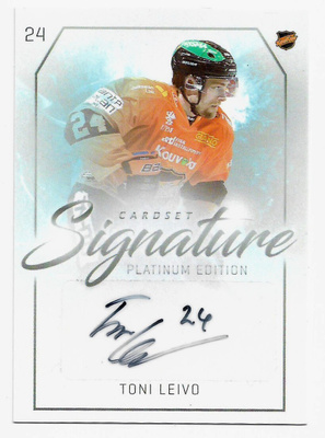 2018-19 Cardset Signature Toni Leivo