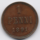 1891 1 penni kl8 - pikkukuva 1