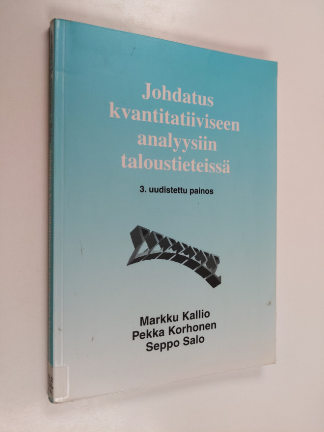 Markku Kallio : Johdatus kvantitatiiviseen analyysiin tal...