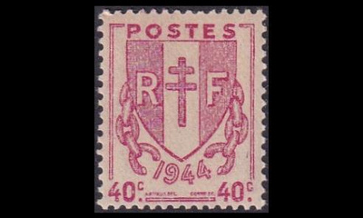 Ranska 676 ** Vaakuna 40 C (1945)