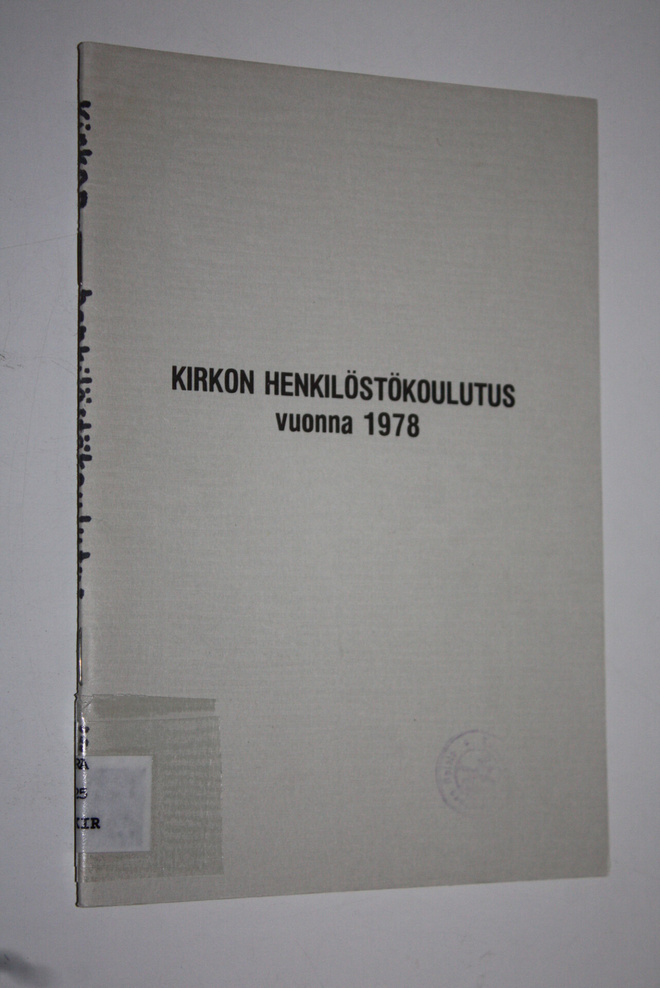 Kirkon henkilöstökoulutus vuonna 1978