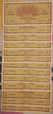1mk setelit 1963. 13kpl.