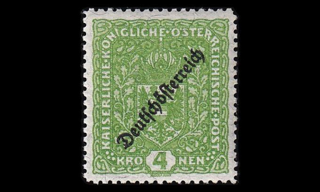 Itävalta 245_II_B ** Deutsch-Österreich 4 Kr (11½) (1919)