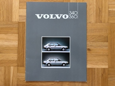 Esite Volvo 340 ja 360 vuodelta 1985, myös 360 GLT