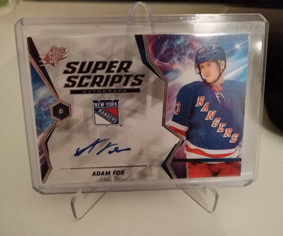 2020-21 Upper Deck Spx Adam Fox Super Scripts AU