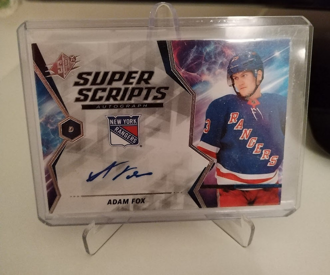 2020-21 Upper Deck Spx Adam Fox Super Scripts AU