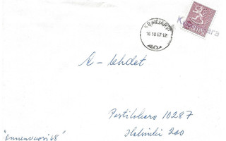 Rivileima Kuusivaara (Kemijärvi 1967) kuorella