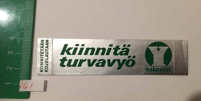 tarra 149 - 161 : autoiluun liittyvät tarrat