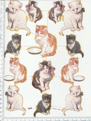 ~TBZ 571-021, suloiset kissat-arkki, 27 x 18,5cm ~