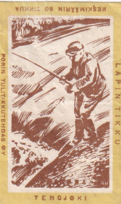 Etiketti, Tenojoki, Lapin tikku ,  b476