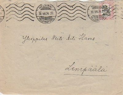 1924, Kirje Lempäälään
