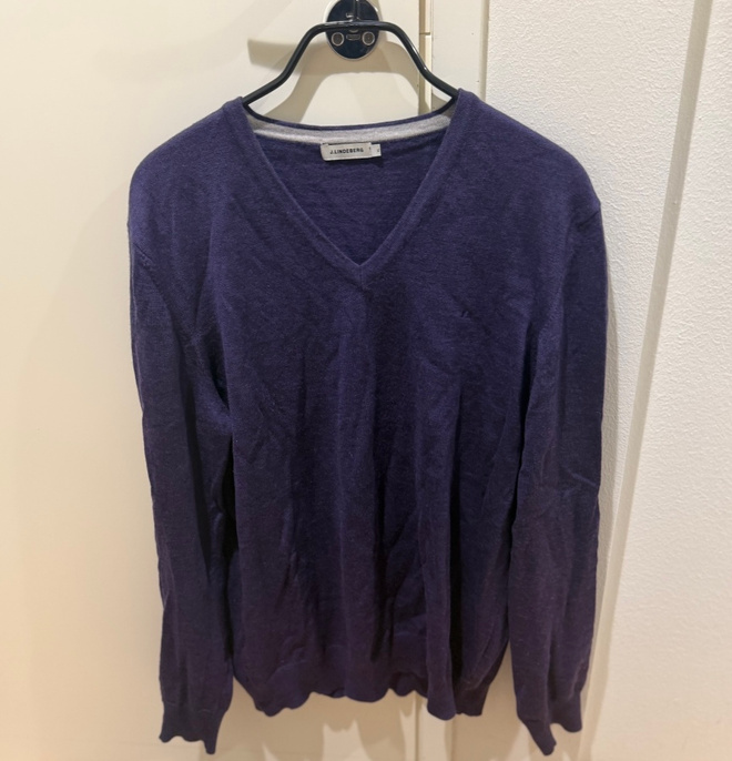 J. Lindeberg violetti neule V-aukko XL
