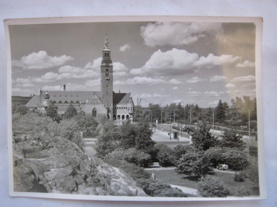 VANHA Postikortti Helsinki Raitiovaunu ym 1950-l