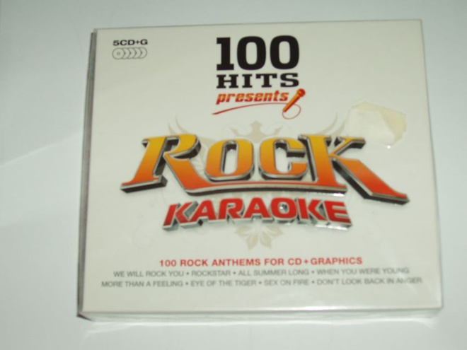 5 X CD+G  100 Hits Rock Karaoke (Uusi)