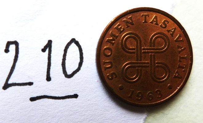 Raha 1 penni v.1963-1969 100 kpl pussi