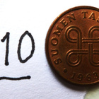 Raha 1 penni v.1963-1969 100 kpl pussi - pikkukuva 1
