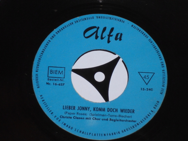 7" Christa Clasen - Lieber Jonny, Komm Doch - flexi single