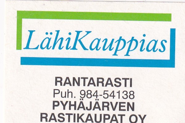 Pyhäjärvi, Rantarasti, Pyhäjärven Rastikaupat Oy   5/10