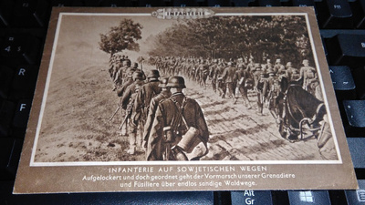 Adolf Hitler kortti joukot marssilla 1944 26/6