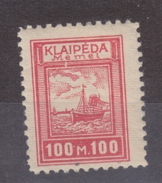 Saksa reich Memel 1923  Mi 154 postituoreena.