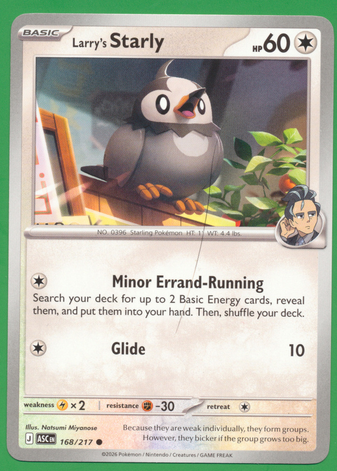 Pokémon Larry's Starly (ASC 168)
