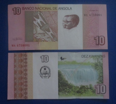 ANGOLA 10 KWANZAS 2012 UNC (K15-S62)