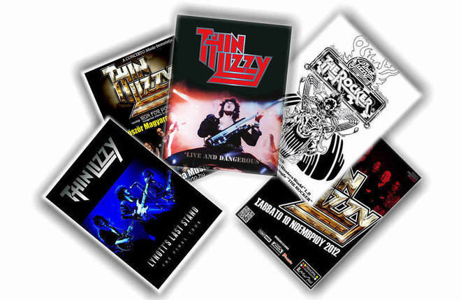 THIN LIZZY -- juliste setti A4 x 5 (mm. UPEA lahja!!) #1