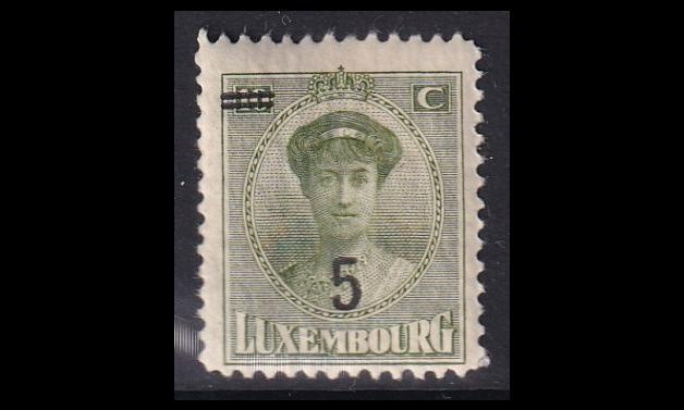 Luxemburg 156 ** Charlotte 5/10 vihreä (1925)