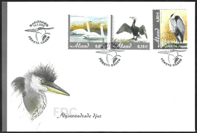 FDC Åland 2005  Tulokaslintuja  LaPe ÅL 244-246