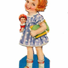 WANHA / Polkadot-mekkoinen tyttö, nukke, kirja. 1900-l. - pikkukuva 2