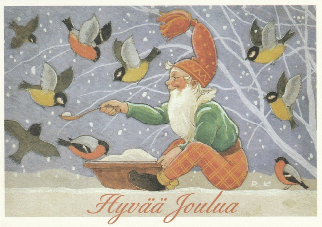 RUDOLF KOIVU - TONTTU SYÖTTÄÄ LINTUJA