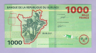 Burundi 1000 Francs v.2021 UNC P-51
