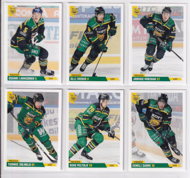 2019-20 Cardset Series 1 Ilves Team Set 12 korttia (25-36):