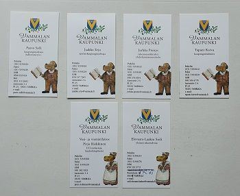 Käyntikortit- Mauri Kunnas aiheella