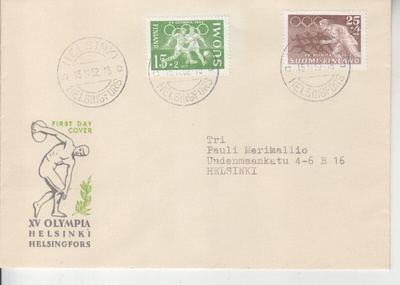 FDC 1952 Olympia