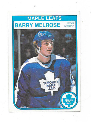 1982-83 OPC #328 Barry Melrose , Toronto Maple Leafs