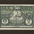 Saksa Notgeld 50 Pfennig, Bargteheide 1921 F - pikkukuva 1